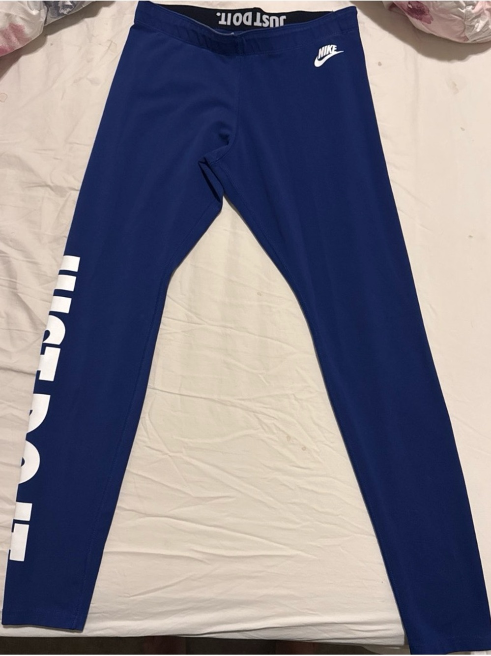 Nike Deep Royal Blue with white Logo Leggings